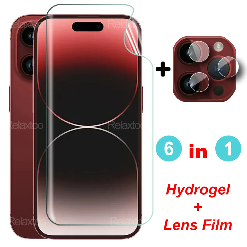 Per Iphone 15 Pro Max Camera Glass 6 To2 Hydrogel Film Iphone15 Plus Iphone15Pro Ifone 15Pro 15Promax 15Plus Hd Screen Protector