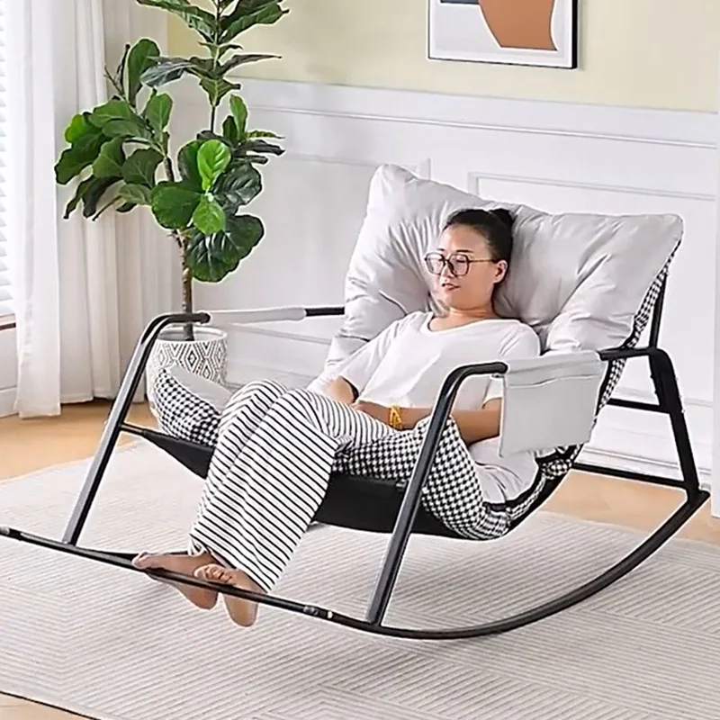 Rocking Lounge Chairs Modern Nordic Adults Luxury Designer Bedroom Chairs Sofa Recliner Articulos Para El Hogar Home Furniture