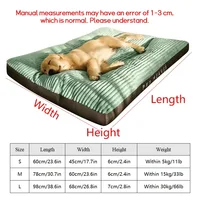 Lit chaud d'hiver pour chien, tapis de couchage en velours côtelé pour chien, doux, pour petits, moyens et grands chiens, lit pour chiot détachable et lavable 6