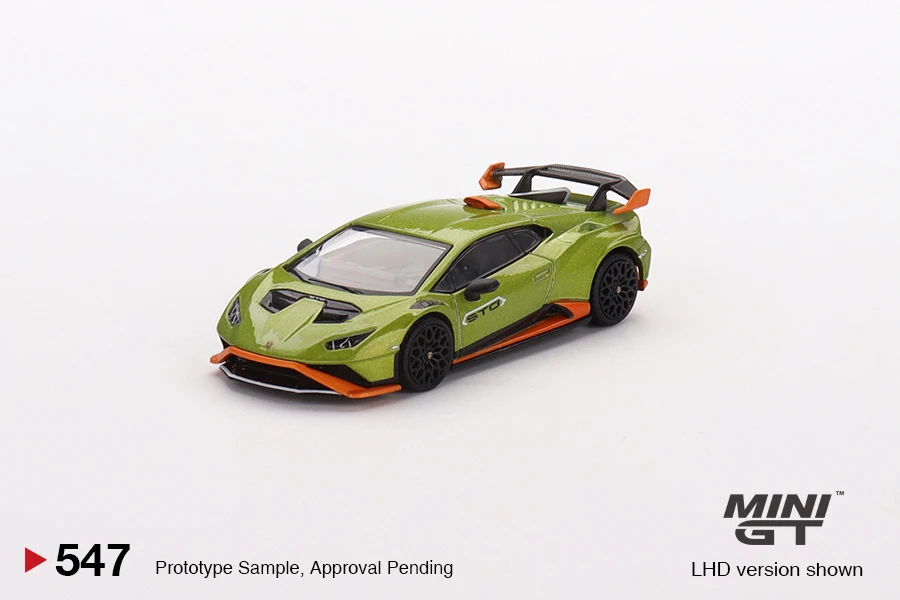 

MINIGT 1/64 Lamborghini Huracán STO Verde Citrea MGT00547-CH LHD Kids Toys Motor Vehicle Diecast Metal Model Cars