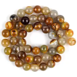 Vibrant Natural Stone Beads - Multi - Size Colorful Jaspers & Turquoises for DIY Jewelry & Bracelets (Tiger Skin Agate)