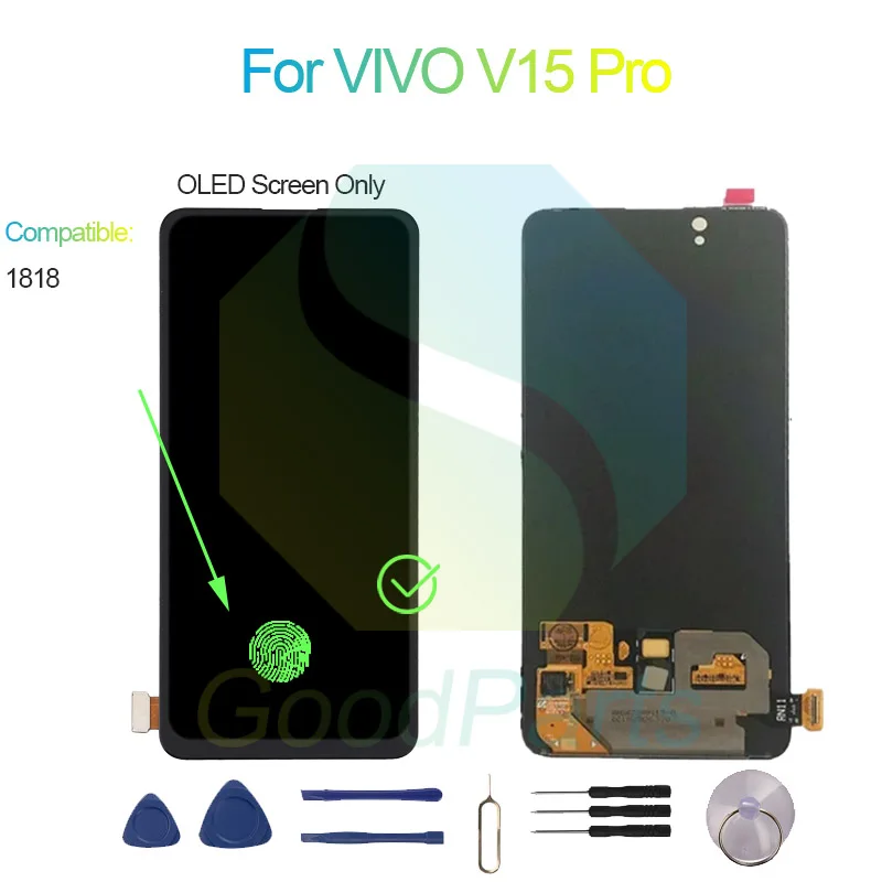 Für Vivo V15 Pro 1818 Oled LCD Display Montage Touchscreen