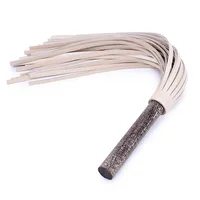 Handwork Make Genuine Leather COW LEATHER Whip，Ancient Wooden Round Handle new 1