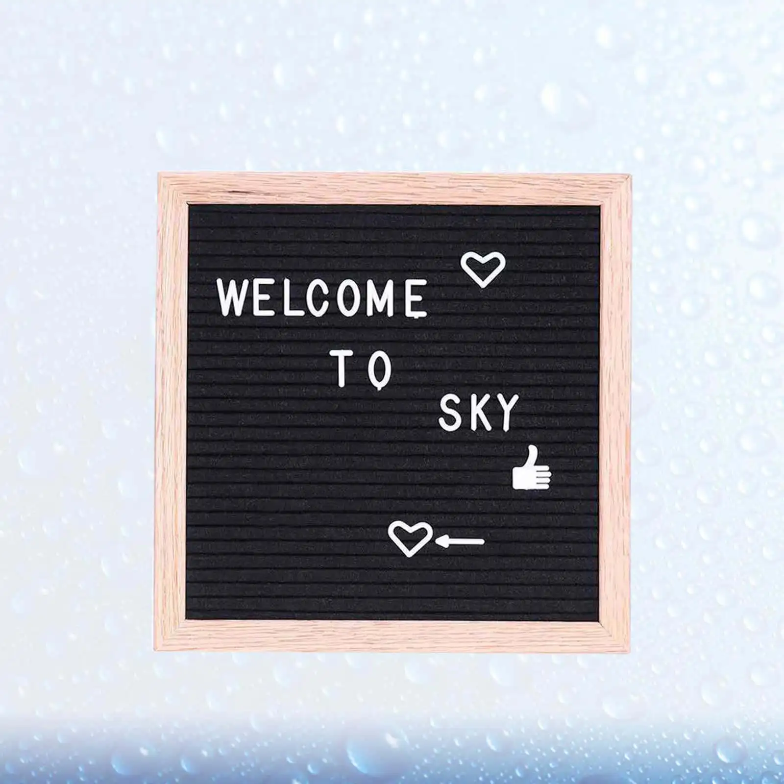 1Pcs 편지 메시지 보드 나무 프레임 펠트 칠판 DIY 세트 홈 카페 학교 크리 에이 티브 디스플레이 알림 동기 부여