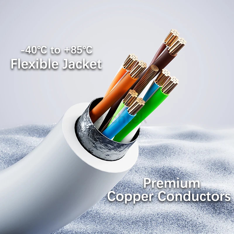 프로패치 F/UTP Cat6a 10G 라이트닝 패치 코드 0.1m 0.2m 0.3m 스위치, PS5, 라우터, Xbox, 컴퓨터 및 서버 스위치용