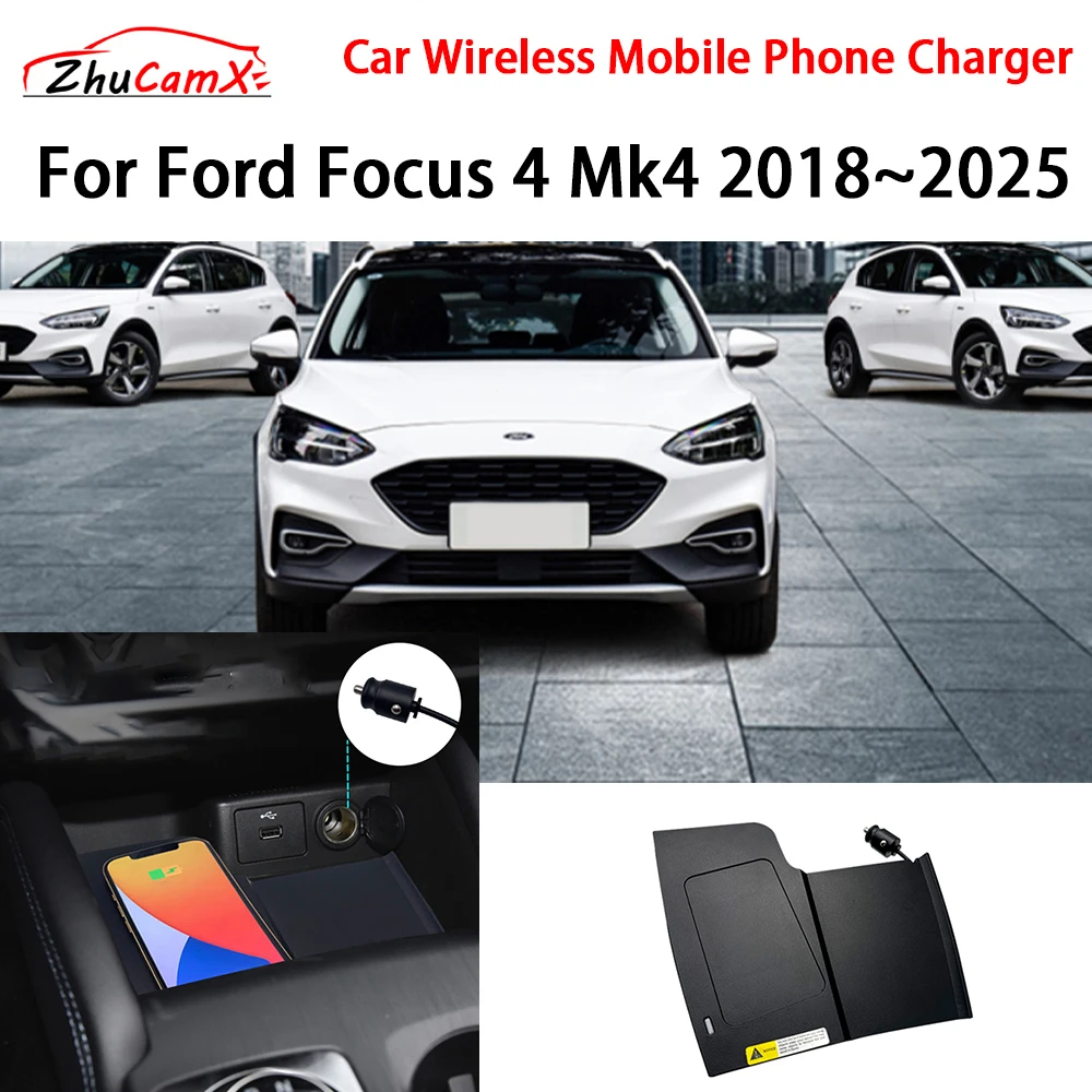 Cargador de teléfono móvil inalámbrico para coche, consola central
