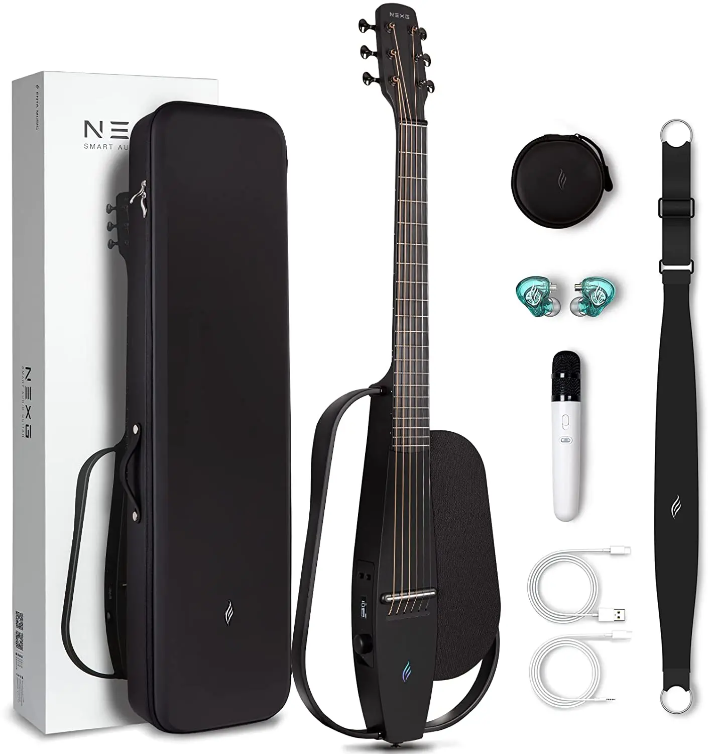 

Enya NEXG Smart Audio Guitar 38 Inch Carbon Fiber Guitar With Case/Wireless microphone/Audio Cable/Strap/Charging Cable