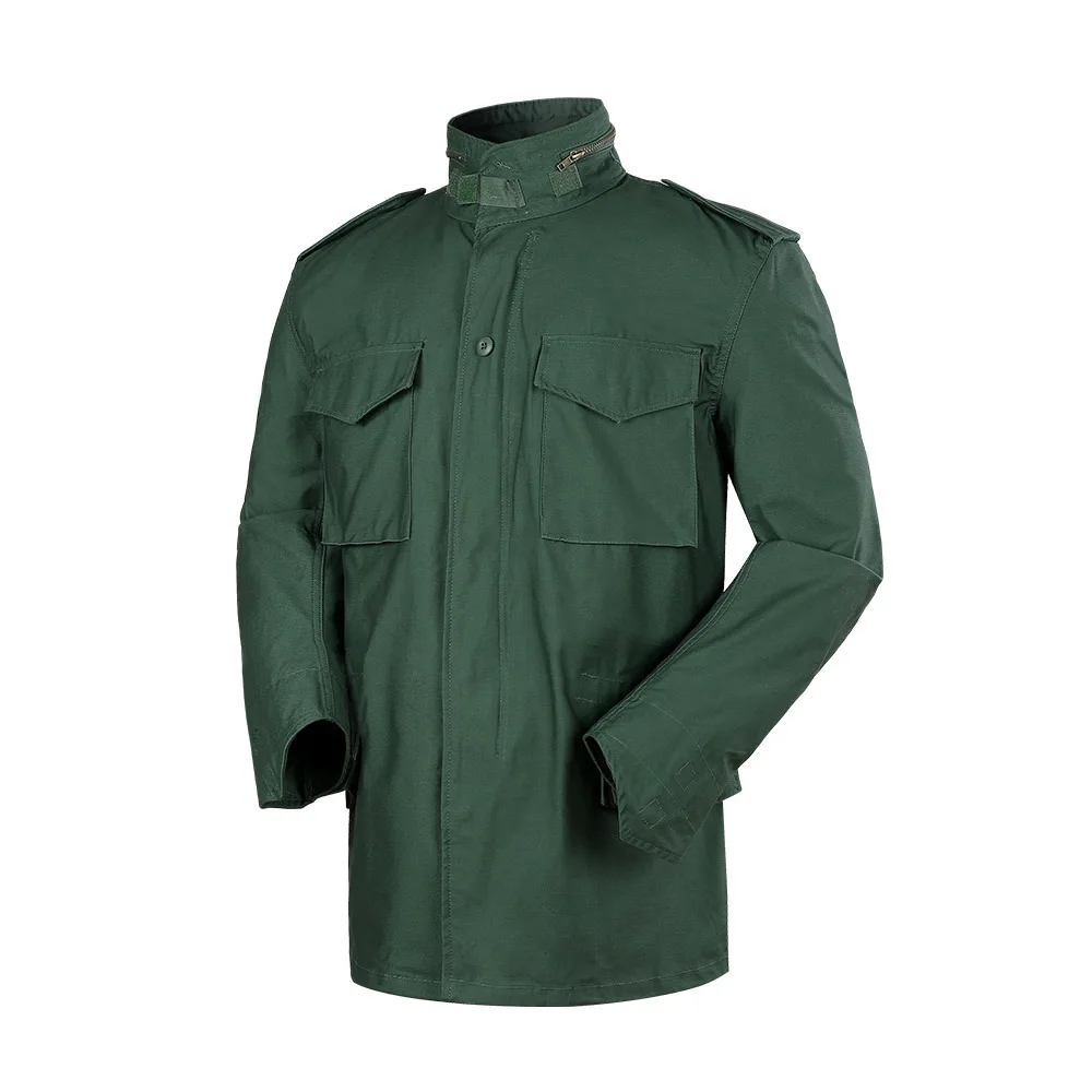 M65 polyester cotton outdoor tactical, windproof camouflage jacket medium and long wear-resistant warm jacket