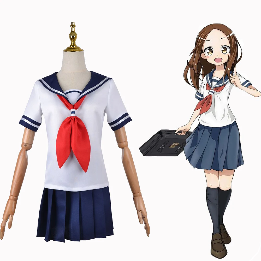 

Anime Ms. Takagi Who Is Good At Teasing Cosplay Costume School Girl Skirt Set Helloween JK Uniform