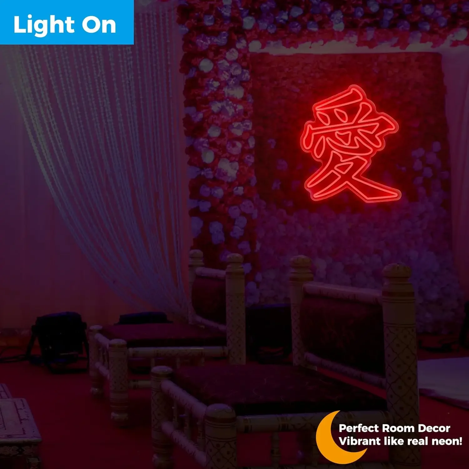 Insegna LED A Forma Di Nuvola Rossa Anime | Luce Notturna Dimmerabile USB Per Camera Da Letto | Decorazione Da Parete