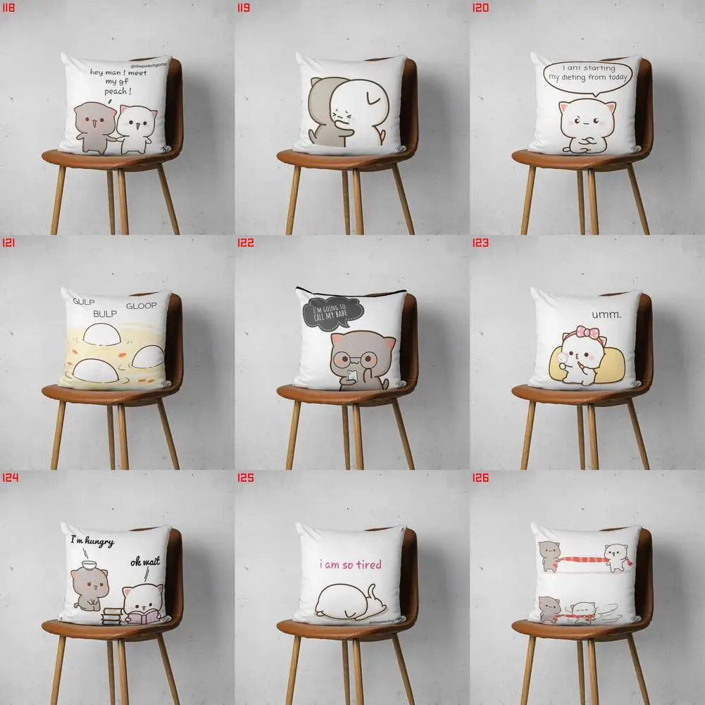 

PEACH AND GOMA 118 126 Customizable Bedroom Bed Sofa Hotel Car Lumbar Pillow Fashion Decorative Cover