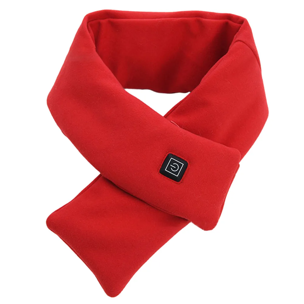 Electric Heating Scarf USB Charging Electric Heated Scarf Cold-Proof Thermal Neck Wrap Warmer Soft for Outdoor Camping Hiking