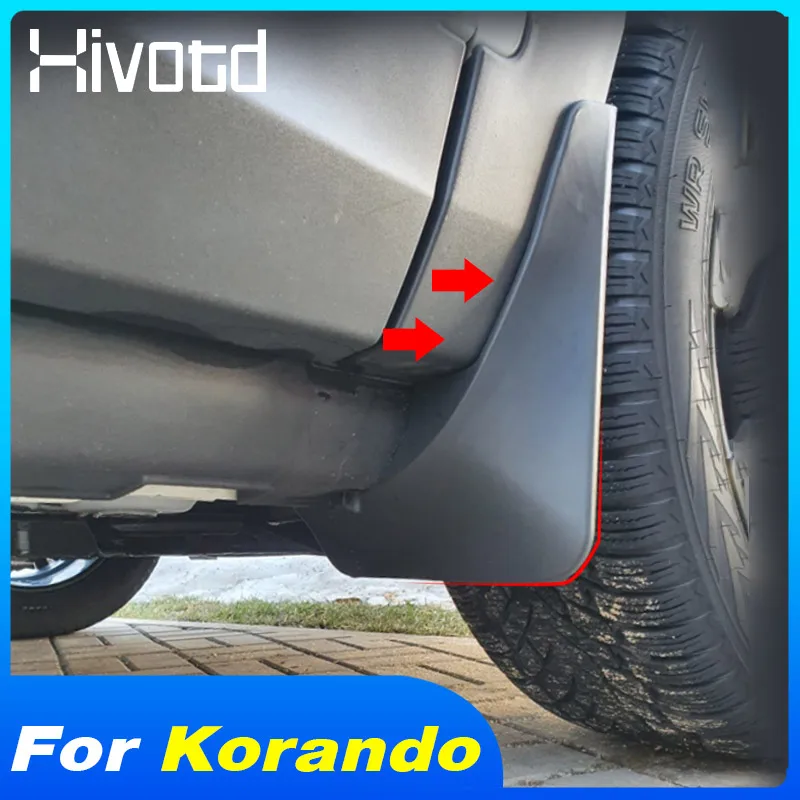 

Mudflaps For Ssang Yong Korando Car Mud Flaps Splash Guards Plastic Mudguards Fender Cover Exterior Decor Accessories 2021-2011