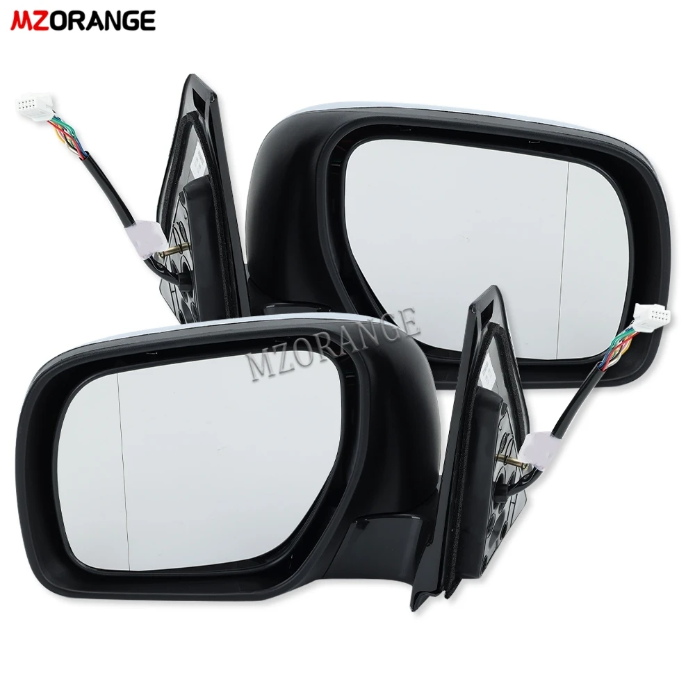 Side Door Mirror Assembly For Mitsubishi Pajero V73 V77 V93 V97 2006-2021 Car Power Rear View Mirror chrome cover cap 7632a655