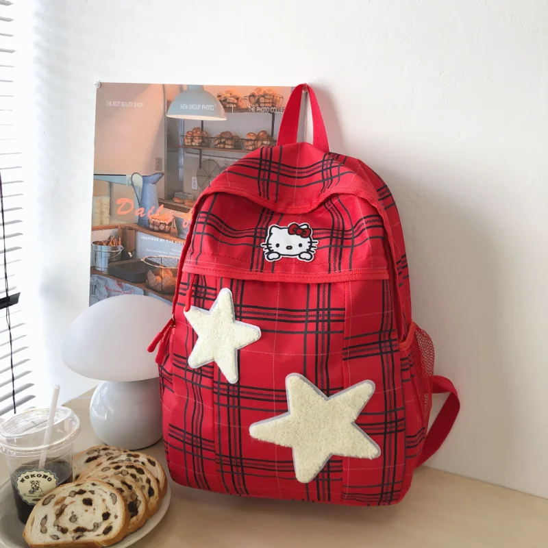

Новый школьный ранец Sanrio Hello Kitty, милый Повседневный и легкий вместительный рюкзак с героями мультфильмов