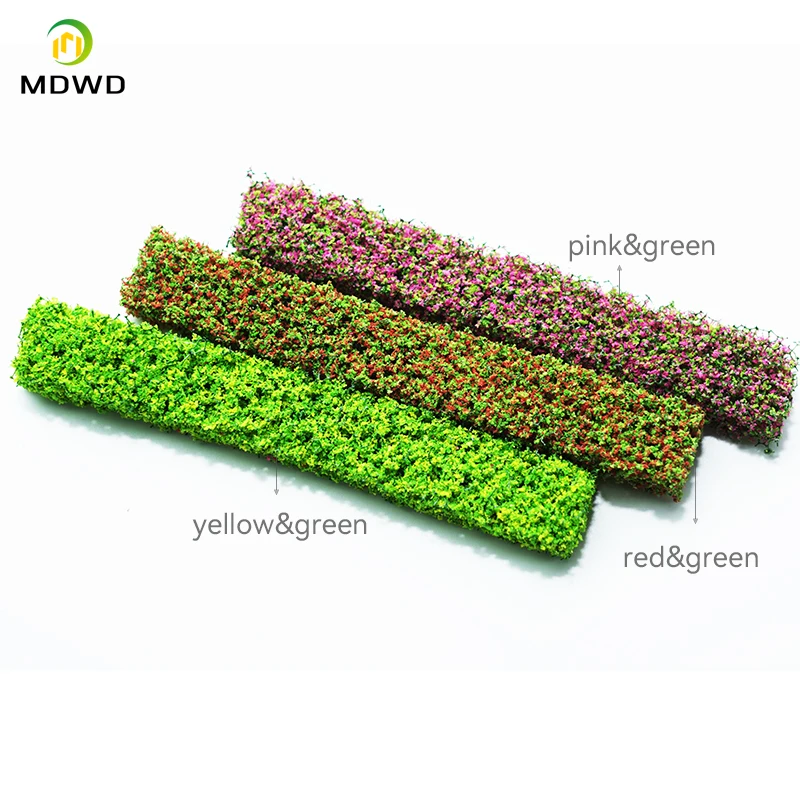 2pcs 10CM Model  Green Red Grass Bush for Plastic  Scale Railway Model Train Artificial Miniature  Layout 6