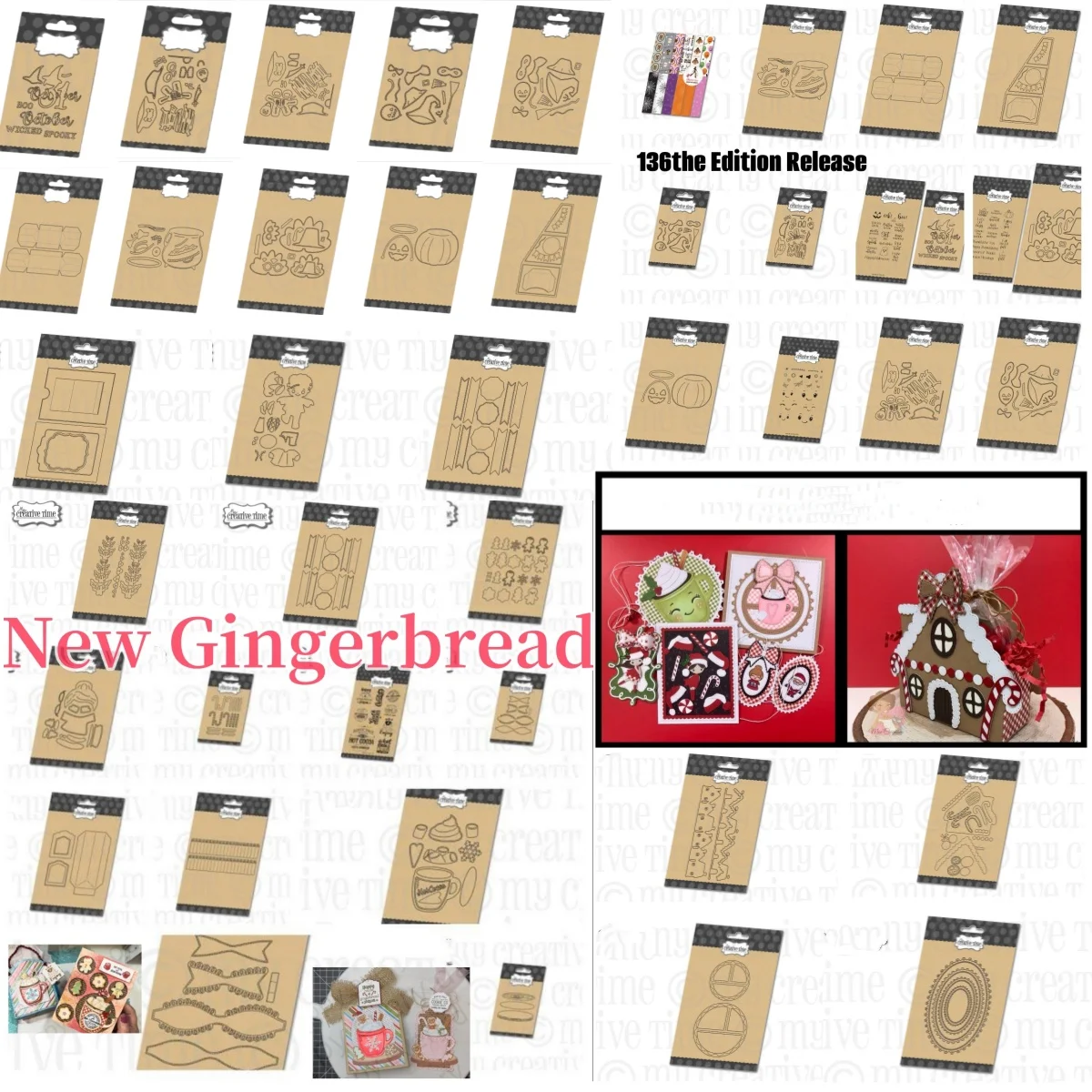 Gingerbread Cookies Die Stamp Collection New Cutting Dies for DIY Decorating Scrapbook Paper Gift Card Album Embossing Craft Die