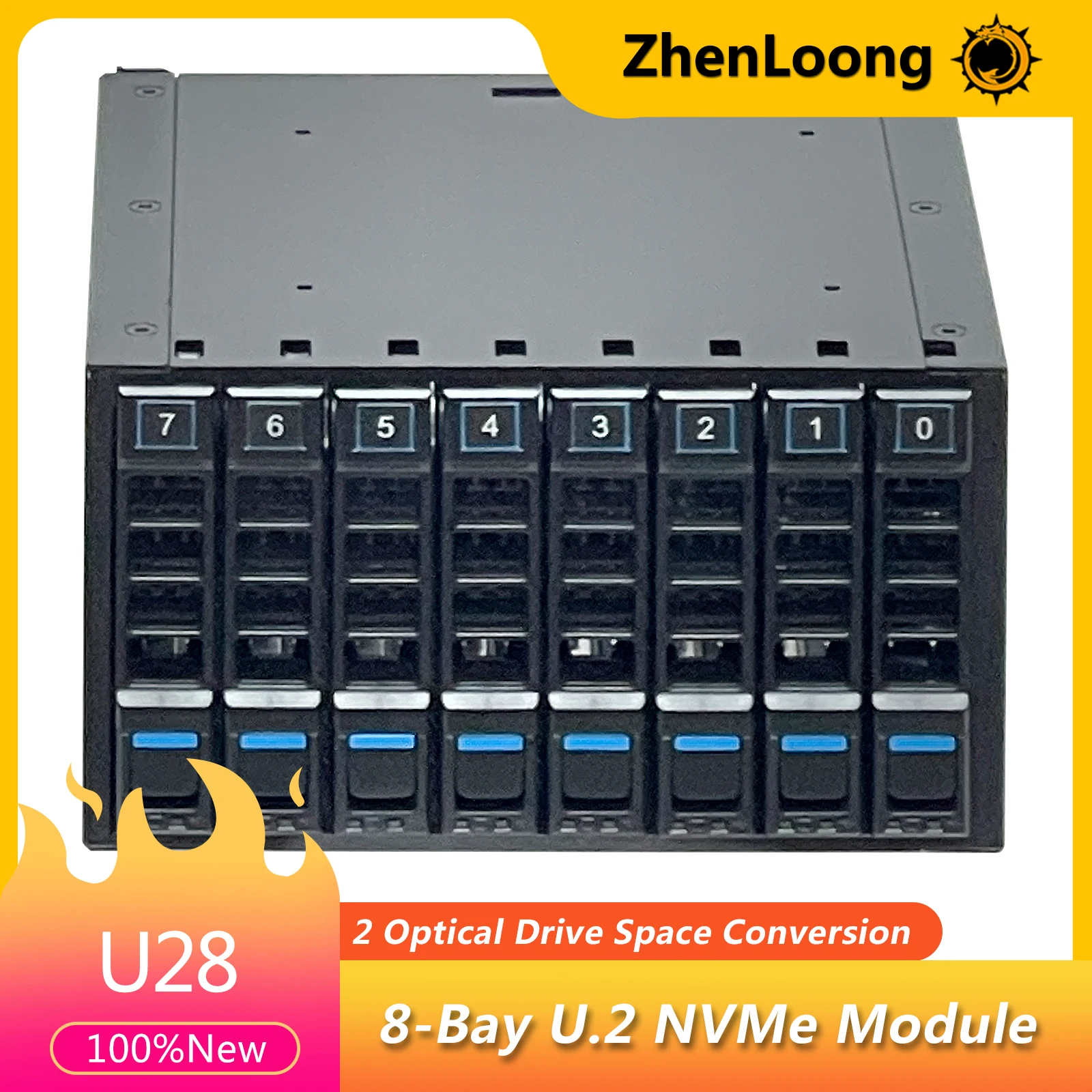 ZhenLoong 8 Bay 2.5-inch NVMe U.2 Hard SSD Hot Swappable Module