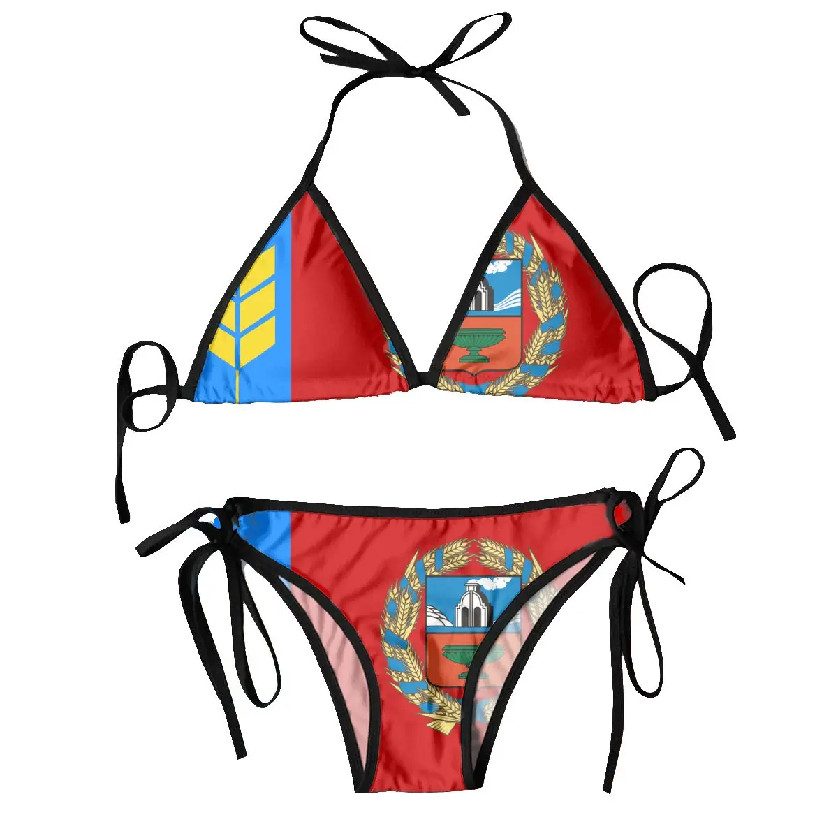 Bikini Femme 2024 Luxe Altai Krai Flag Set Da Donna In Due Pezzi