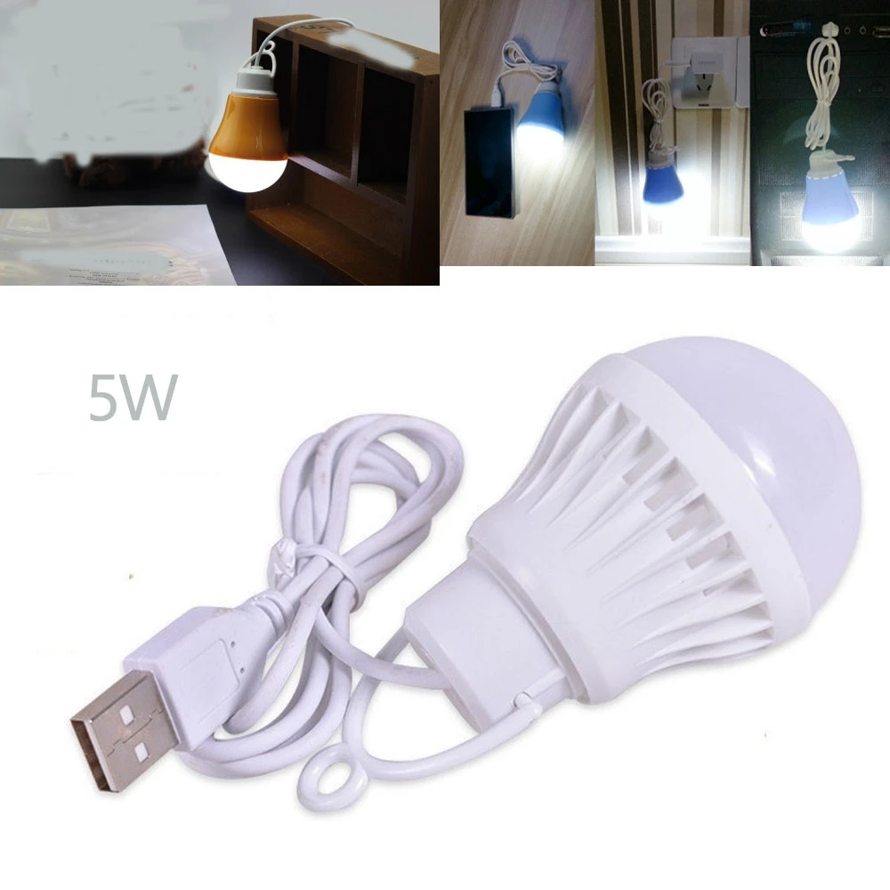 

USB low-temperature emergency light 5W Tent Light Rechargeable Lantern Portable Emergency Night Market Light Outdoor Bulb