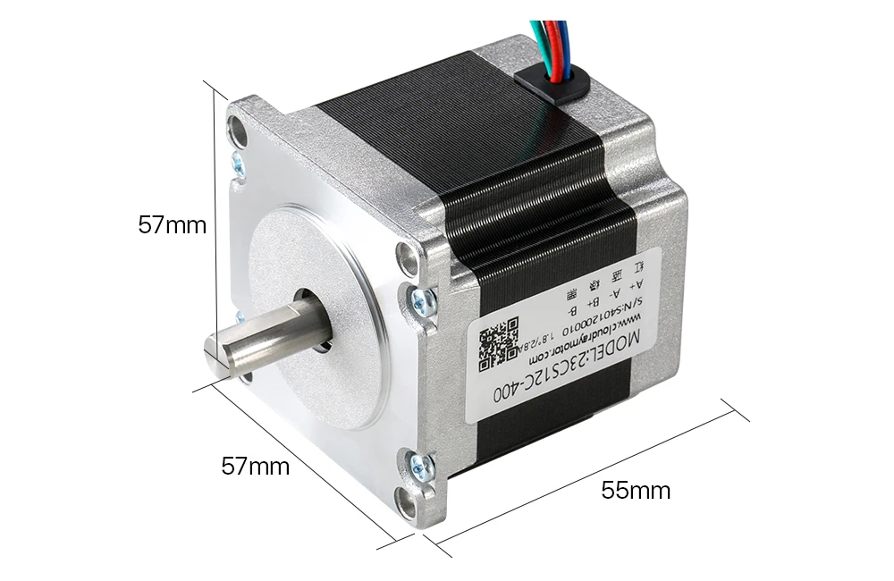 Description Picture 6 of itemCloudray Nema 23 Stepper Motor 1.3N.m 4.0A 55mm length with 8mm shaft diameter for CNC Engraving Milling Machine