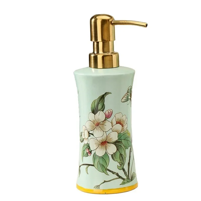 250ml 비누 디스펜서 세라믹 프레스 병 샴푸 및 샤워 젤 디스펜싱 병 욕실용품 욕실용품