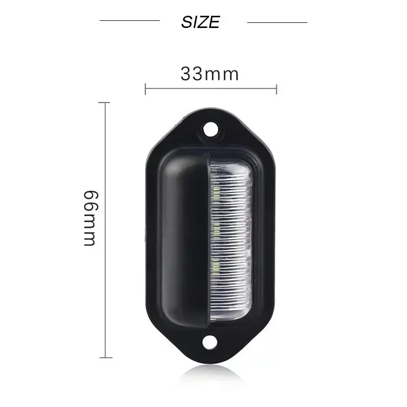 รูปสินค้า ป้ายทะเบียน LED 6 ดวง สำหรับรถยนต์และรถบรรทุก