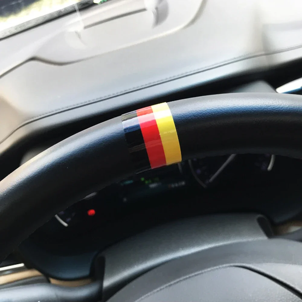 Italian Flag Steering Wheel Sticker - Premium Auto Tuning Accessory