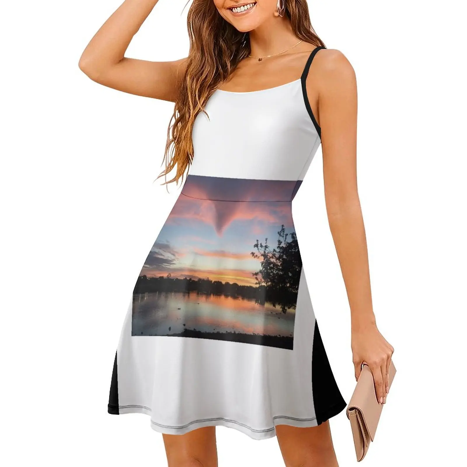 

Pink tornado Sling Dress beach dress elegant dresses for women women clothing 2024 new arrivals summer dresses