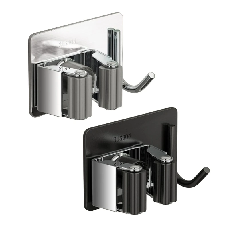 

4Pieces/set Sturdy Stainless Steel Wall Hooks for Broom Garden Tool Wall Mount Organiser for Kitchen Broom Holder Home