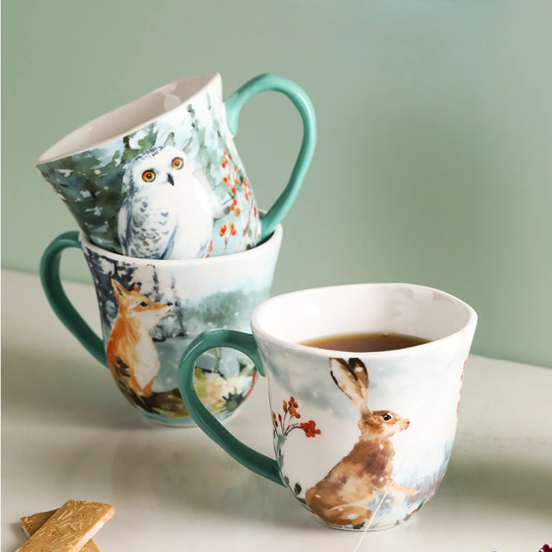 

Creativity Ceramic Mugs Coffee Cups Aesthetic High Quality Milk Mugs Office Home Fashion Print Tazas Originales Mug Cute Cup