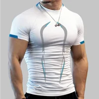 Sportswear Gym Breathable T Shirt Men Quick Drying Jogging T-Shirt 4