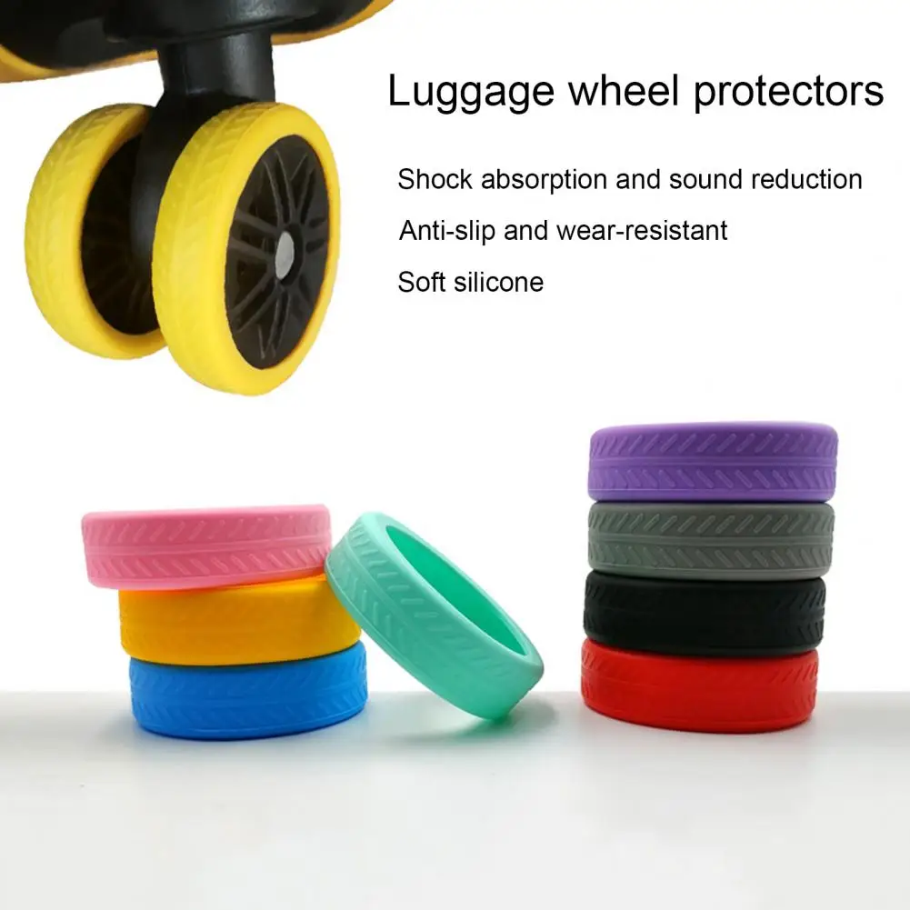 

Colorful Luggage Wheel Covers Silicone Luggage Wheel Covers for Noise Reduction Protection 12pcs 8pcs Luggage for Wear-resistant