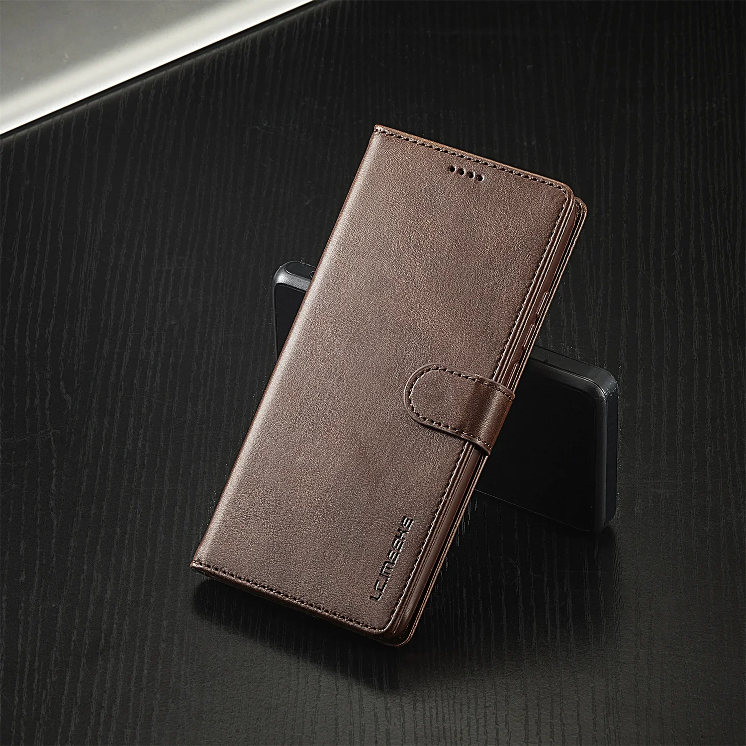 Leather Flip Wallet Phone Case with Card Holder