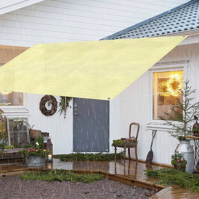 9 X 11In Sun Shade Sail 95 Uv -Blokkoló Canovas Covers Téglalap Nettó Árnyalatú Ruhához A Carport Teraszos Háztáji Gyep Kültéri