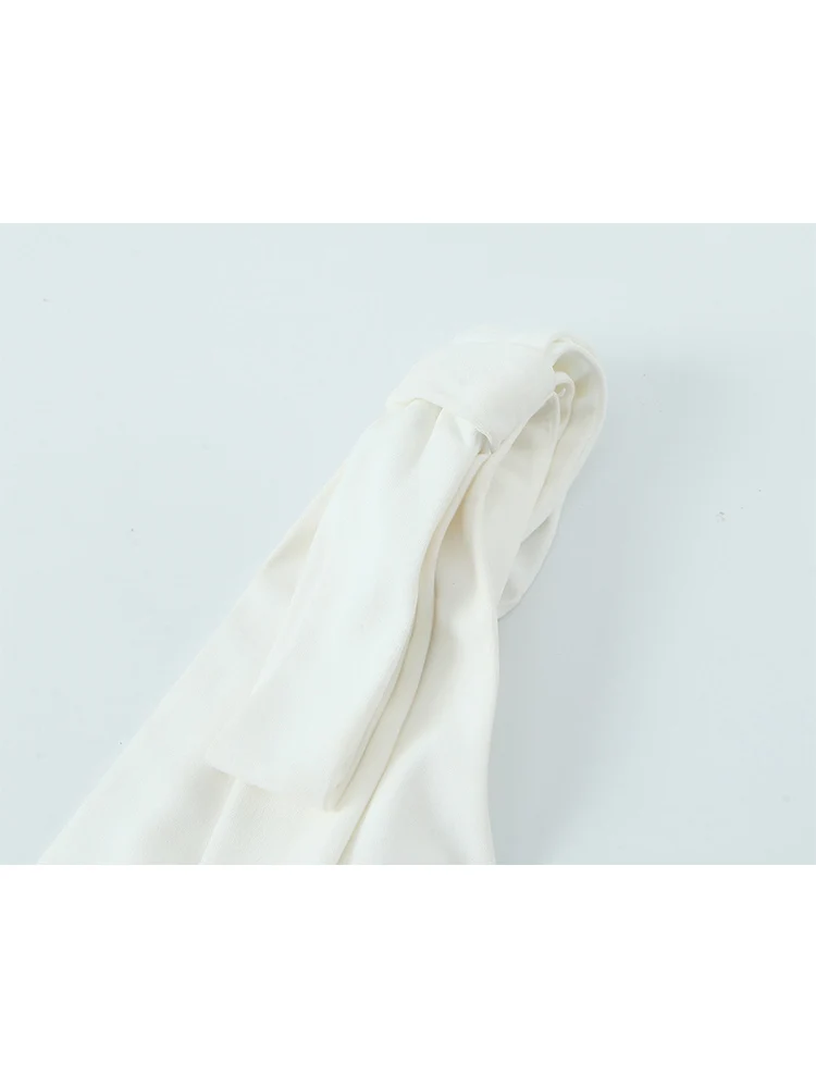 TFMLN Women Black White Contrast Color Dresses 2025 Elegant Bow Sling Mini Dress Sexy Backless Sleeveless A-line Women Clothing