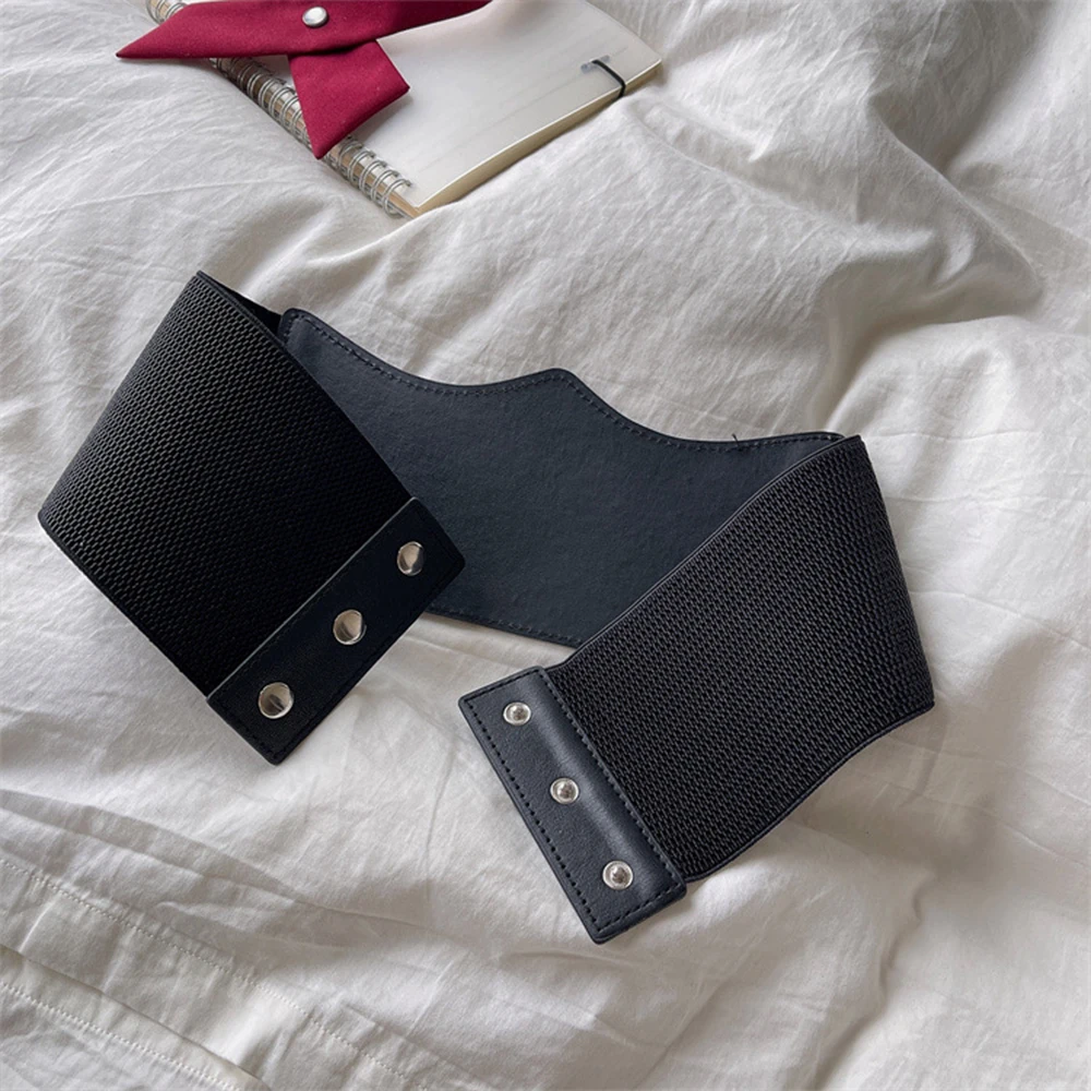 

Women's Waist Is Thin Elastic Wide Belt Women's Decorative Dress Simple,worn With Shirt, Elastic Waist Cover SCB0275