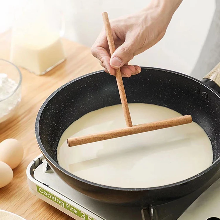 Chinese Specialty Crepe Maker Pancake Batter Wooden Spreader Stick Home Kitchen Accesories Tool DIY Canteen Specialty Supplies