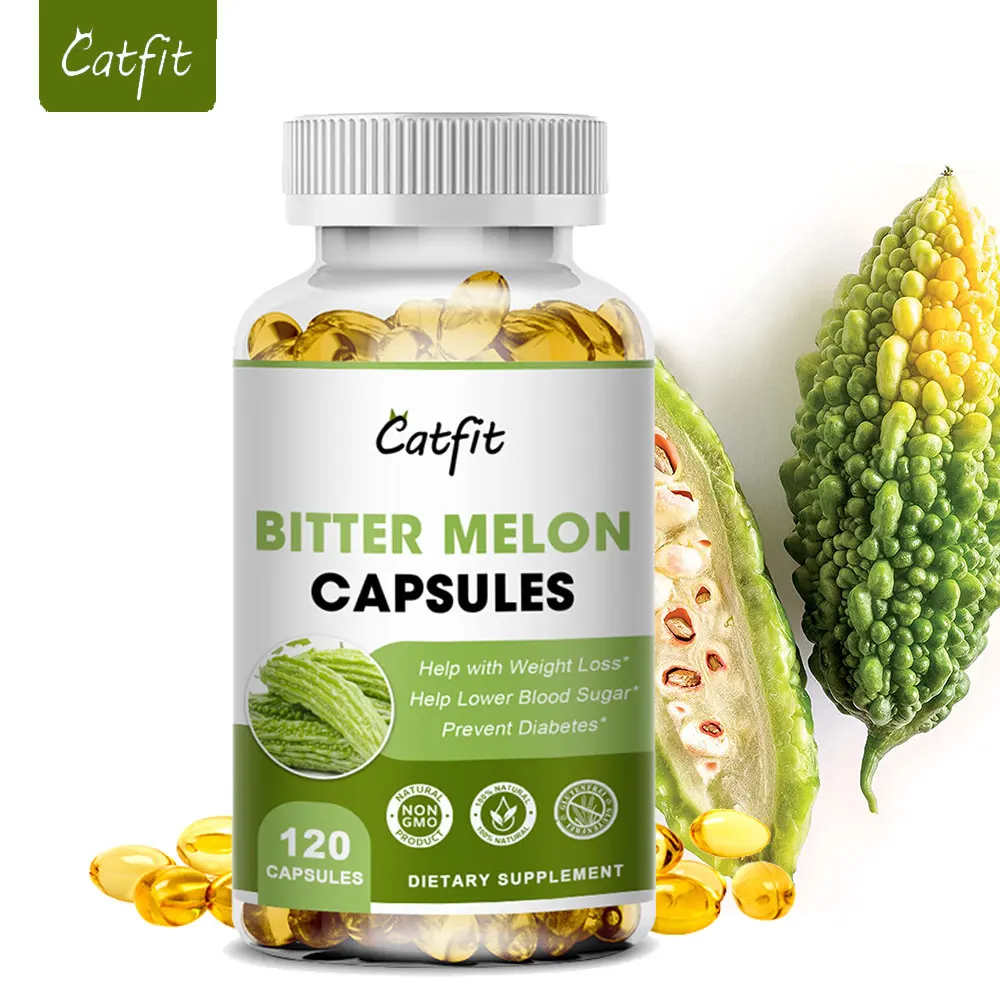 Catfit Nature Bitter Gourd Extract Capsule Reduce Blood Sugar Slim Food