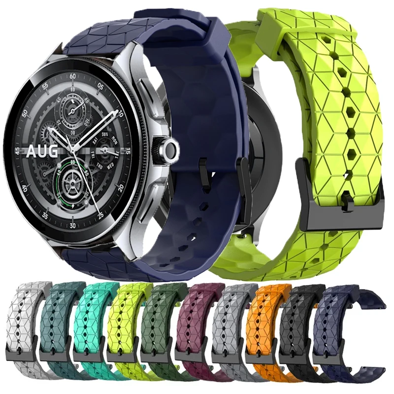 Football Pattern Silicone Sports Band - Colorful Wrist Strap