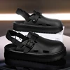 Men's Fashion Platform Clogs Sandals 2025 Summer Back Strap Eva Beach Sandles Male Non Slip Soft Sole Garden Sandals 6