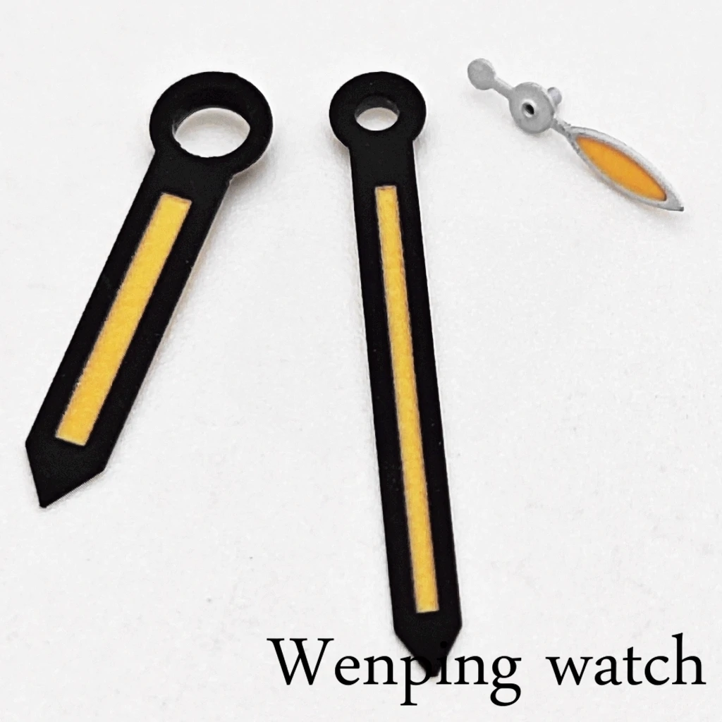 Silver, Blue, Gold, Rose Gold, and Gun Color Watch Hands with Green Luminous Finish - Timepiece Enhancement Accessory