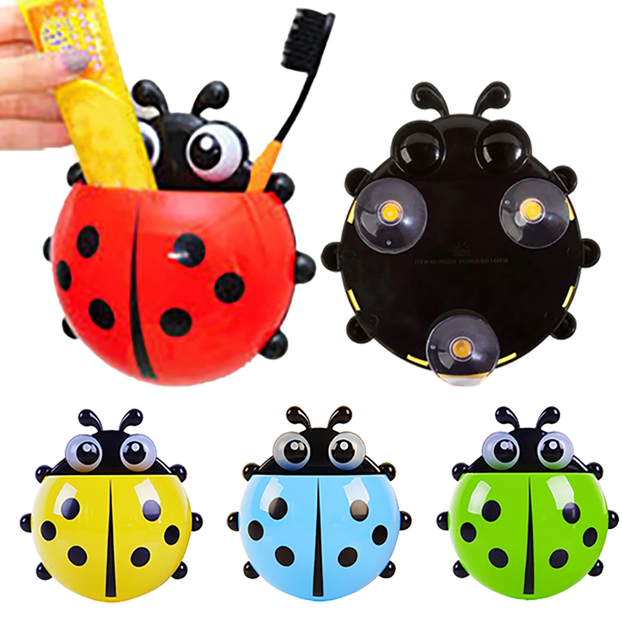 

Toothbrush Holder Cute Cartoon Animal Toothpaste Wall Suction Holder Rack Container Organizer For Household Bathroom Accessories