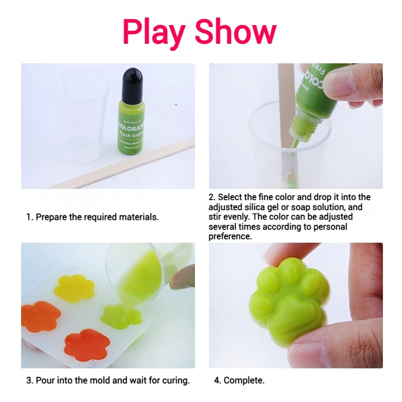 10ml Candle Wax Pigment Liquid Pigment for Aromatherapy Candle Colorant DIY Mold Coloring Soap Beeswax Soy Wax