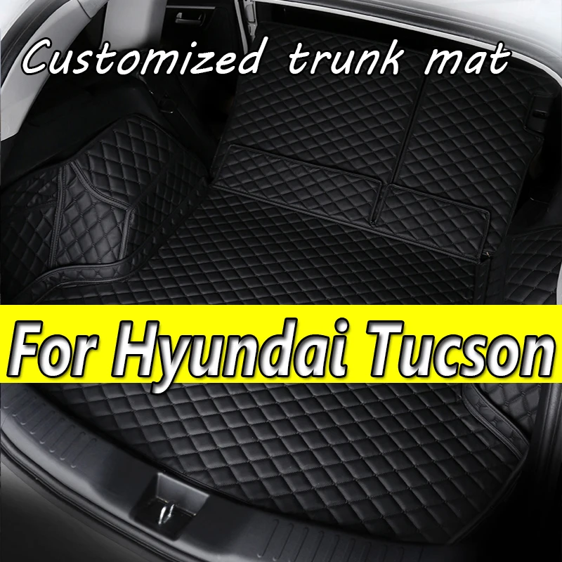 Car Trunk Protection Mats For Hyundai Tucson 2021 2022 2023 NX4 N Line Cargo Liner Carpets Cover Pad Accessories Interior Boot