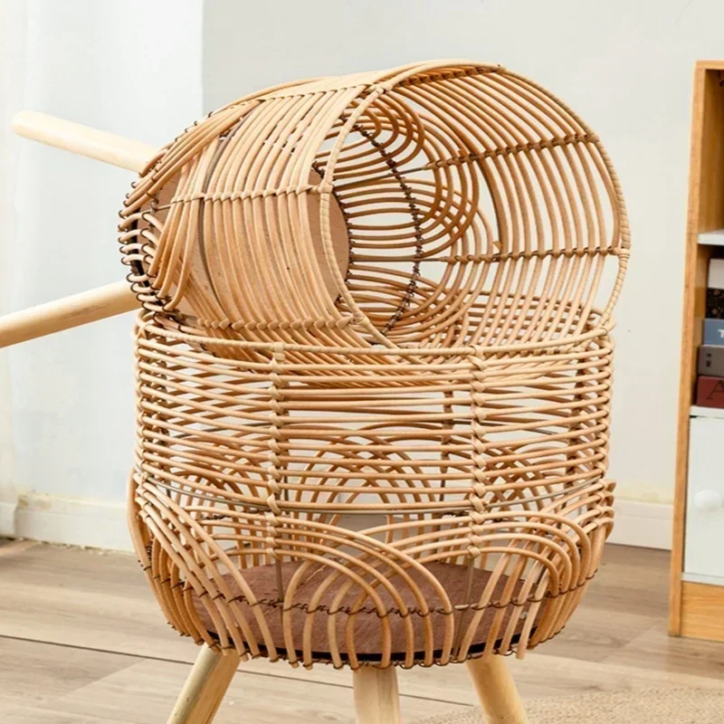 Imitation Rattan Flower Stand Nordic Weaving Shelves Indoor Practical Organizer Beautiful Flower Display Rack Plant