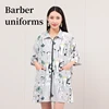 Salon Printed Uniform Graffiti Pattern Barber Shop Waterproof Work Clothes Anti Hair Anti Static Smock Hairstylist Haircut Gown 1
