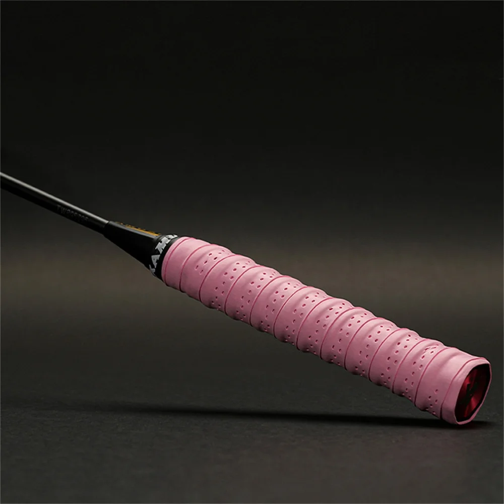 Description Picture 5 of item3/5 PCS  Tennis Rackets Grip Tape, Badminton Grip Tape Non-Slip Perforated Super Absorbent Pu Racket Handle, Professional Grip