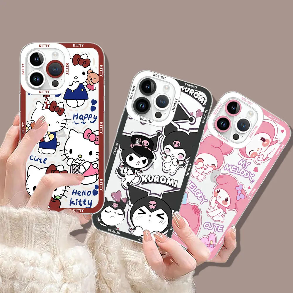 

Cute Hello Kitty Kuromi Melody Case For Samsung A15 A14 A13 A12 A10 A10S A05S A05 A04E A04 A04S A03S A03 J7 J6 J4 J2 Prime Cover