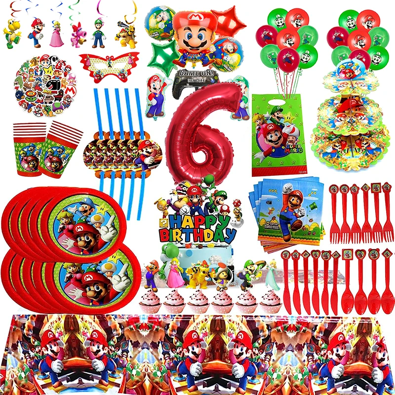 Super Mario Theme Birthday Party Decorations Foil Latex Balloons — free download